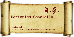 Maricsics Gabriella névjegykártya