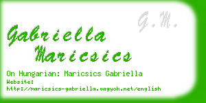 gabriella maricsics business card